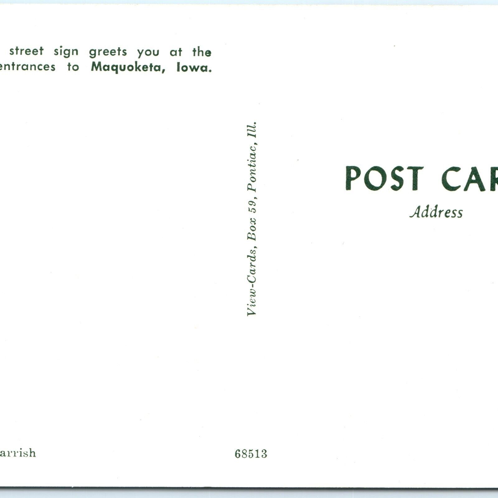 c1950s Maquoketa, IA Unique Sign Population Cave Clinton Engines A146 United States