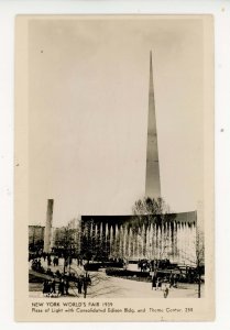 NY - NY World's Fair, 1939. Plaza of Light, Con. Edison & Theme Bldgs  RPPC