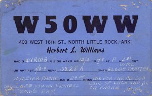 W5OWW Little Rock, ARK, USA QSL 1949 