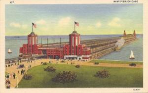 1933 NAVY PIER IN CHICAGO, ILLINOIS VINTAGE POSTCARD