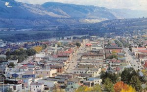 KAMLOOPS, B.C. Business Section Bird's-Eye View Canada Vintage ca 1950s Postcard