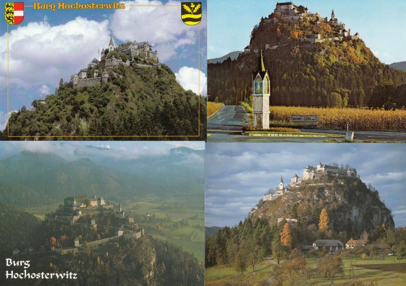 Burg Hochosterwitz Austria Special Postmark See Reverse 4x Postcard s