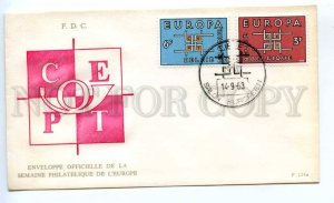 418872 BELGIUM 1963 year Europa CEPT First Day COVER
