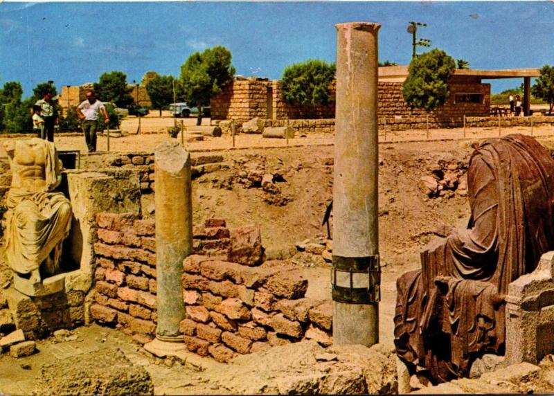 Israel Caesarea Ruins Of A Byzantine Public Building With Roman Statuary 1973