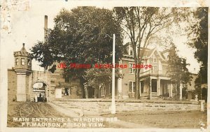 IA, Fort Madison, Iowa, RPPC, State Prison Entrance & Warden's House, Photo