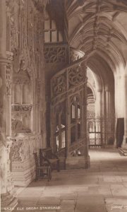 Ely Organ Staircase Antique Postcard