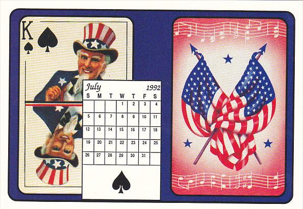 1992 Playing Card Calendar Series July