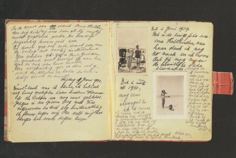 Anne Frank Jewish Survivor Page Of Her WW2 Diary Postcard