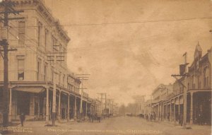 Broadway, Looking North Chico, California Street Scene 1909 Vintage Postcard