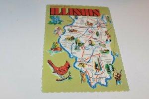Greetings from Illinois Prairie State Capital Springfield Dexter Press Post Card