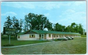 SARNIA, ONTARIO  Canada   Roadside  FAULDS MOTEL  ca 1950s  Postcard 