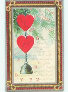 Divided-Back VALENTINE DAY SCENE Great Postcard W8037