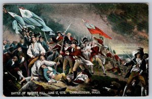 Battle Of Bunker Hill, Charlestown Mass., 1908 Art Postcard By John Trumbull