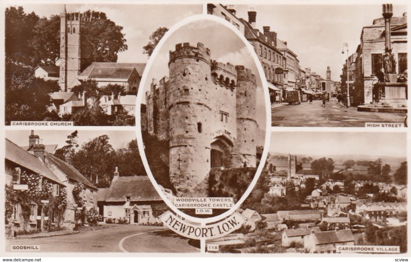RP: NEWPORT , I.O.W. , England , 1930-40s ; 5 view postcard