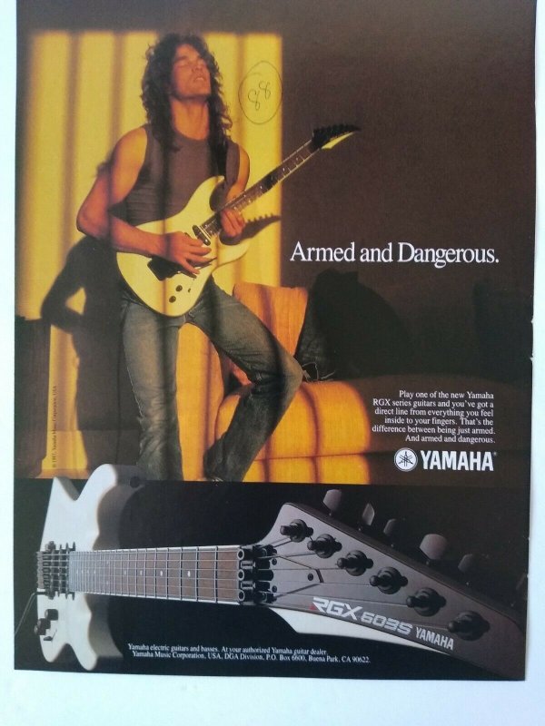 Carlos Santana Vintage Magazine Ad 1980's Original Paul Reed Smith PRS Guitars 