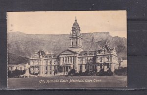 SOUTH AFRICA, CAPE OF GOOD HOPE, CAPE TOWN, CITY HALL, TABLE MOUNTAIN, c1910 ppc