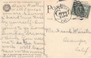 Southern Pacific Railroad Depot Trains Oakland Mole, CA Alameda Co 1914 Postcard 