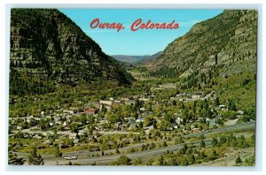 c1970's Ouray Colorado CO Bird's Eye View Unposted Vintage Postcard