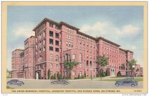 BALTIMORE, Maryland, 1930-1940's; The Union Memorial Hospital, Johnston Hospi...