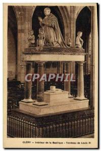 Old Postcard Interior Clery of Louis XI Shrine Basilica