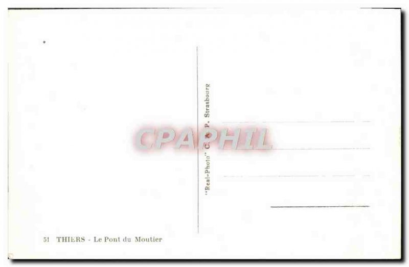 Old Postcard Thiers Le Pont du Moutier