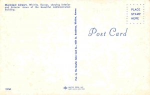 Wichita Municipal Airport Plane Control Tower Kansas KS postcard