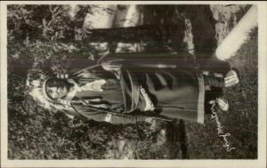 Native American Indian Chief Manitou c1910 Real Photo Postcard #2 EXC COND