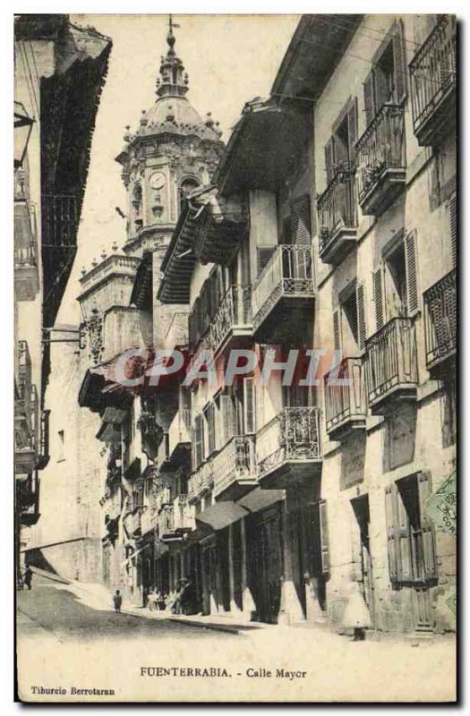 Postcard Old Fuenterrrabia Calle Mayor