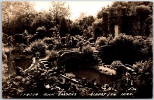 Itasca Rock Gardens Albert Lea Minnesota MN RPPC Real Photo Postcard