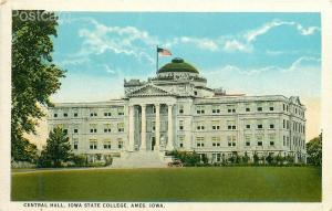 IA, Ames, Iowa State College, Central Hall, Tichnor No. A-73749