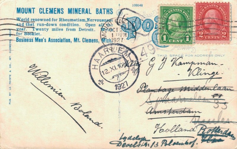 USA St. Joseph Sanitarium MT. Clemens Michigan The Bath City Of America 06.12