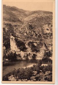 BF12207 gorges du tarn castelbouc lozere le village et   france front/back image