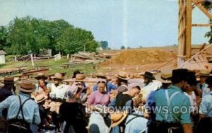 Barn Raising, Amish Men - Amish Country, Pennsylvania