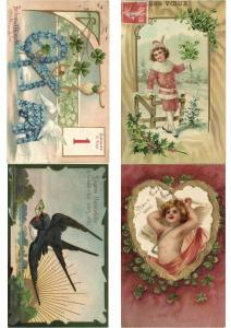 EMBOSSED FANTASY FANTAISIE GREETINGS 250 CPA