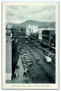 c1940s Apple Capital Of The World Wenatchee Washington CA Unposted Cars Postcard