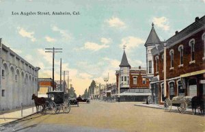 Los Angeles Street Scene Anaheim California 1910c postcard