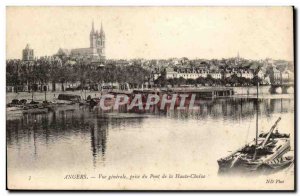 angers Old Postcard General View from the Upper Chain Bridge