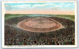 SEATTLE, WA ~ UNIVERSITY of WASHINGTON STADIUM  c1923  Postcard