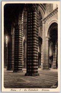 Vtg Siena Italy La Cattedrale Interno Cathedral RPPC Real Photo Postcard
