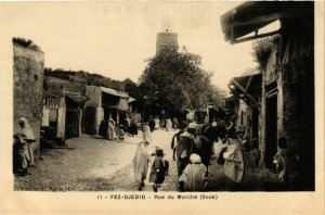 CPA AK Fez - Fez-Djedid - Rue du Marche - Souk MAROC (963522)