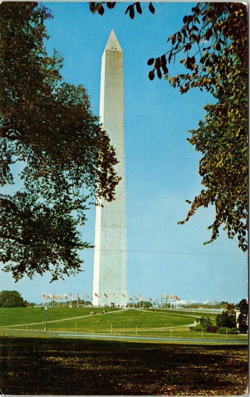 Washington Monument DC Postcard UNP WOB Note VTG Mike Roberts Vintage 