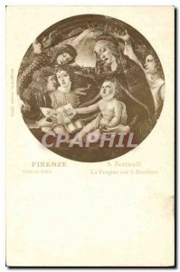 Old Postcard Firenze S Botticelli La Vergine col Bambino S