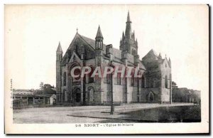 Old Postcard Niort The Church St Hilaire