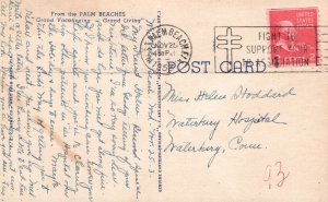 Vintage Postcard 1953 Palm Beach Biltmore Grand Vacationing Palm Beach Florida