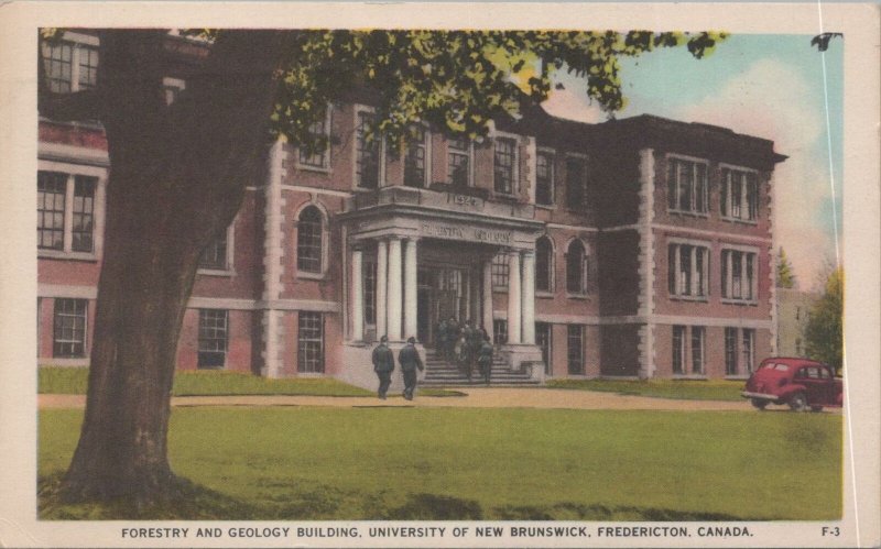 Postcard Forestry Geology Building University New Brunswick Fredericton Canada