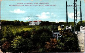 Netherlands Nijmegen Brug Bergspoor Hotel Berg en Dal Vintage Postcard C016