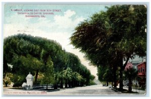 N Street Looking East Entrance Capitol Grounds Sacramento California CA Postcard