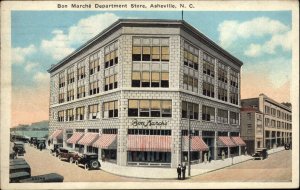 Asheville North Carolina NC Bon Marche Department Store Vintage Postcard