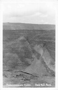 Halemaumau Crater Hawaii Scenic View Real Photo Antique Postcard J49497 