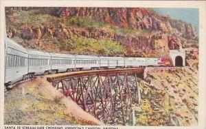 Arizona Santa Fe Streamliner Crossing Johnsons Canyon